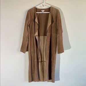70s-Style Tan Leather Chico's Coat
